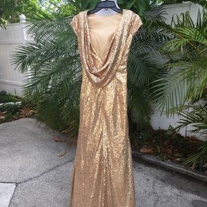 Vintage hand made gold sequin dress